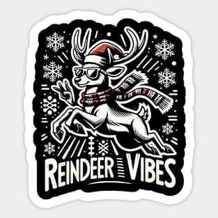 Reindeer Vibes Graphic Tee Sticker